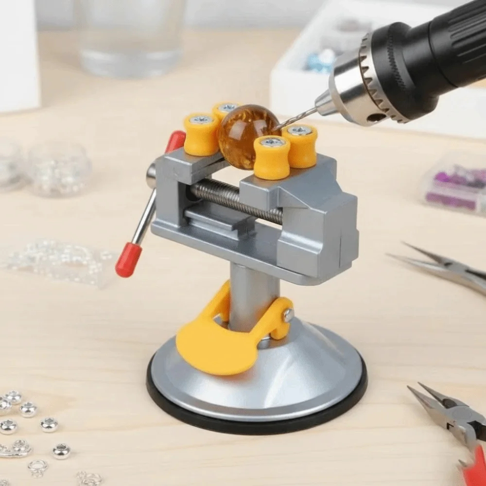 Drill Press Bench - Jewelry Vice Vise Stand Rotatable Drill