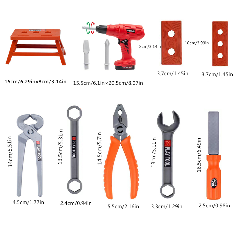 38pcs/39PCS/42PCS Toy Tool Box - огляд і ціна Tools Workshop For Kids