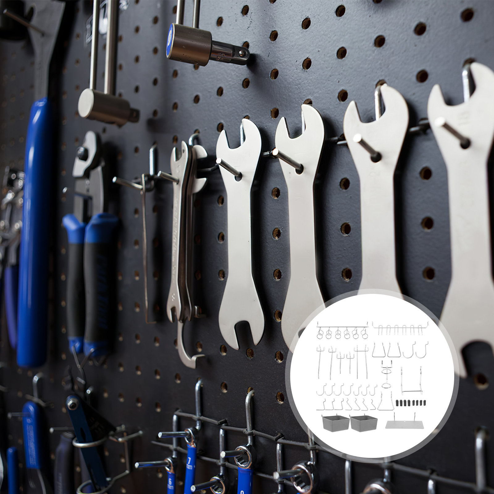 140Pcs Pegboard Hooks Organize - огляд і ціна Workshop Tools Kit